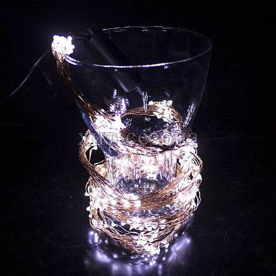 Конский хвост Роса 19 нитей по 2 м, белый холодный 380 LED, , провод , 2018815 Cold White